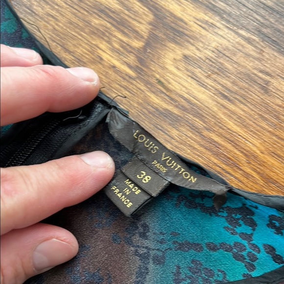 Louis Vuitton Purple Blue Graphic Wrap Blouse - Picture 13 of 16